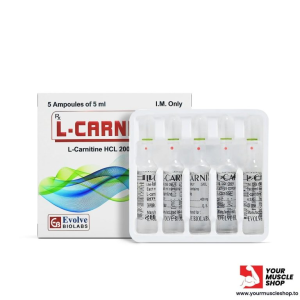 L-CARNIBOL ( L-CARNITINE HCL 2000MG / 5ML ) – 5 AMPOULES BOX – EVOLVO BIO LABS